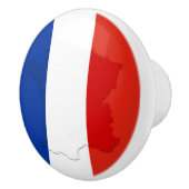 Bouton De Porte En Céramique drapeau français (Droite)