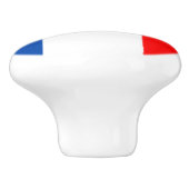 Bouton De Porte En Céramique Drapeau France (Côté)