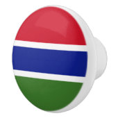 Bouton De Porte En Céramique Drapeau Gambie (Droite)