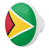 Bouton De Porte En Céramique Drapeau Guyana (Droite)