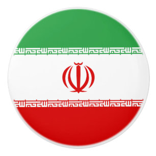 Bouton De Porte En Céramique Drapeau Iran