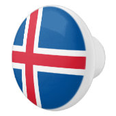 Bouton De Porte En Céramique Drapeau Islande (Droite)