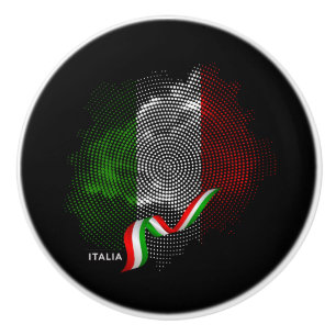 Bouton De Porte En Céramique Drapeau italien