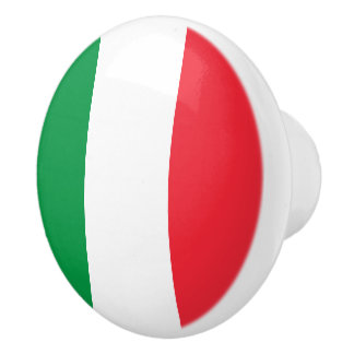 Bouton De Porte En Céramique Drapeau Italien