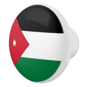 Bouton De Porte En Céramique Drapeau Jordanie (Droite)