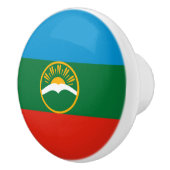 Bouton De Porte En Céramique Drapeau Karachay Cherkessia (Droite)