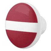 Bouton De Porte En Céramique Drapeau Lettonie (Droite)