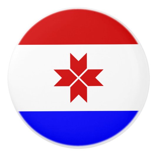 Bouton De Porte En Céramique Drapeau Mordovia (Devant)