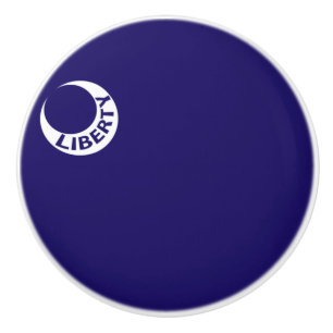 Bouton De Porte En Céramique Drapeau Moultrie (Liberté) (Histoire américaine)