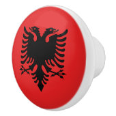 Bouton De Porte En Céramique Drapeau patriotique albanais (Droite)