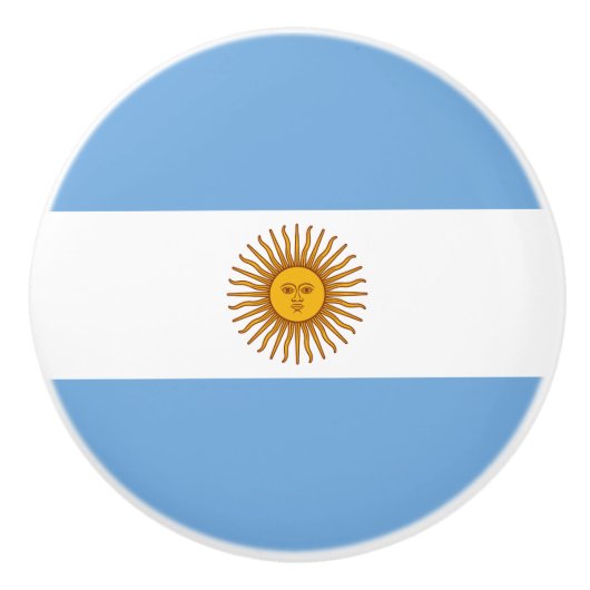 Bouton De Porte En Céramique Drapeau patriotique argentin (Devant)