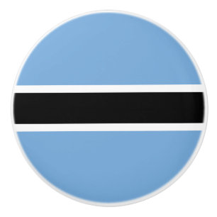Bouton De Porte En Céramique Drapeau patriotique du Botswana