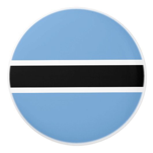 Bouton De Porte En Céramique Drapeau patriotique du Botswana (Devant)