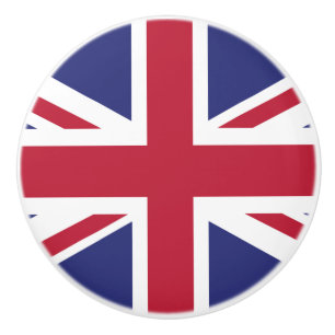 Bouton De Porte En Céramique Drapeau patriotique du Royaume-Uni
