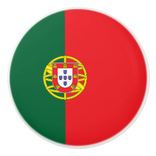 Bouton De Porte En Céramique Drapeau Portugal