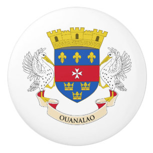 Bouton De Porte En Céramique Drapeau Saint-Barthélemy