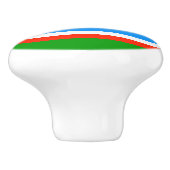 Bouton De Porte En Céramique Drapeau Sakha (Côté)