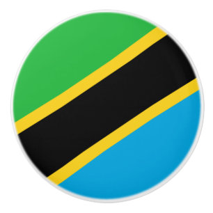 Bouton De Porte En Céramique Drapeau tanzanien