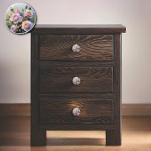 Bouton De Porte En Céramique Dreamy Roses d'aquarelle rose