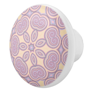 Bouton De Porte En Céramique Dreamy Swirls - Pastel Motif psychédélique
