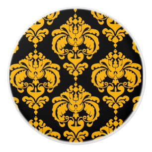 Bouton De Porte En Céramique Dresser de chambre élégant en gras jaune et noir e