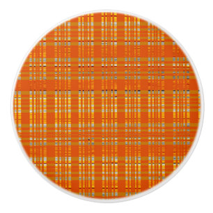 Bouton De Porte En Céramique Dresseur de chambre Brown orange jaune