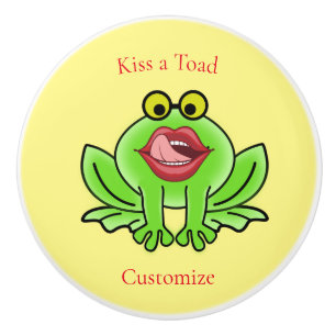 Bouton De Porte En Céramique Drôle Embrasse Un Toad Thunder_Cove