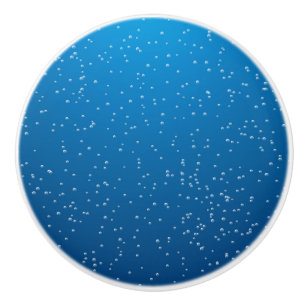 Bouton De Porte En Céramique Eau Bleue Profonde Et Petites Bulles