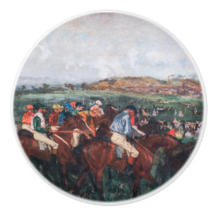 Bouton De Porte En Céramique Edgar Degas - Course de gentlemen