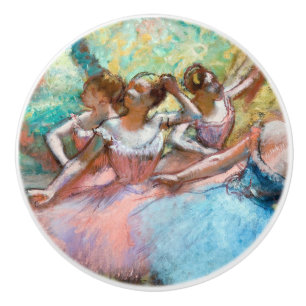 Bouton De Porte En Céramique Edgar Degas - Quatre Ballerinas sur scène