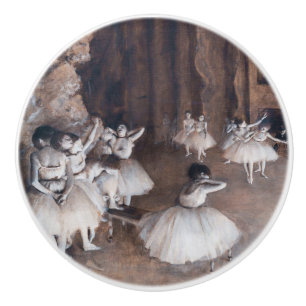 Bouton De Porte En Céramique Edgar Degas - Répétition de ballet sur scène