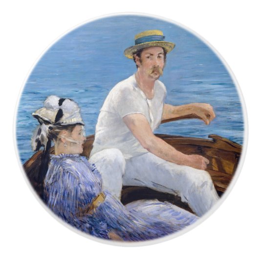 Bouton De Porte En Céramique Edouard Manet - Bateau (Devant)