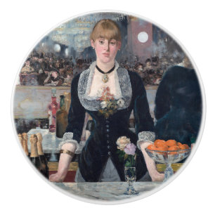 Bouton De Porte En Céramique Edouard Manet - Un bar aux Folies-Bergere