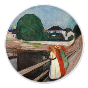 Bouton De Porte En Céramique Edvard Munch - Les filles sur le pont