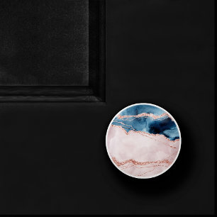 Bouton De Porte En Céramique Élégance mystique Agate rose Turquoise bleue
