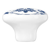 Bouton De Porte En Céramique Elégant bleu orné (Côté)