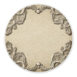 Bouton De Porte En Céramique Élégant Glam Occidental Rustique Vintage Toile de 