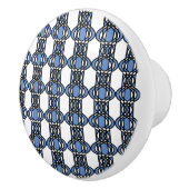 Bouton De Porte En Céramique Elégant Mod Blue Abstrait Scarab Motif (Droite)