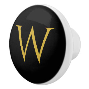 Bouton De Porte En Céramique Élégant Monogramme Ceramic Furniture Knob