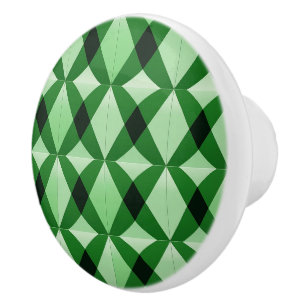 Bouton De Porte En Céramique Élégant motif vert