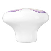 Bouton De Porte En Céramique Élégant Papillon rose pourpre jolie brune de tiroi (Côté)