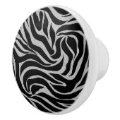 Bouton De Porte En Céramique Elégant Parties scintillant noire Silver Zebra Pos (Droite)