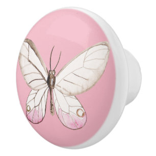 Bouton De Porte En Céramique Élégant rougissent le bouton en céramique rose