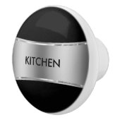 Bouton De Porte En Céramique Élégant Tons d'Argent Métallique (Droite)