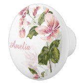 Bouton De Porte En Céramique Élégante Fille Florale (Droite)