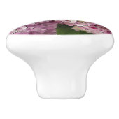 Bouton De Porte En Céramique Élégante Hydrangée rose mauve en aquarelle (Côté)