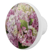 Bouton De Porte En Céramique Élégante Hydrangée rose mauve en aquarelle (Droite)
