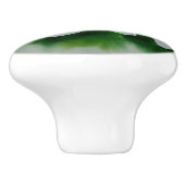 Bouton De Porte En Céramique Elégante peinture d'orchidée tropicale blanche (Côté)