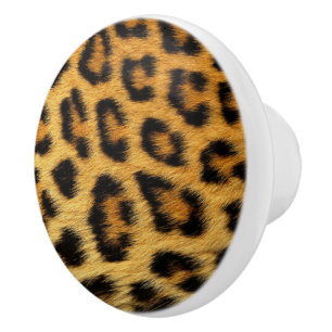 Bouton De Porte En Céramique Elegnat Leopard Peau de fourrure - Riche mode de l