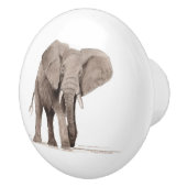 Bouton De Porte En Céramique elephant drawer pull (Droite)